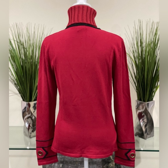 Nils Sportswear Wool Blend Red Turtleneck - Medium - Picture 6 of 7